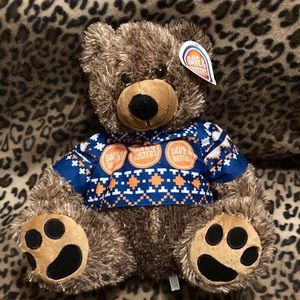 NWT Dave & Buster's Teddy Bear D&B Logo Plush Ugly Sweater Bear Collectible